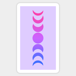 Moon Phases Pride (Bi) Sticker